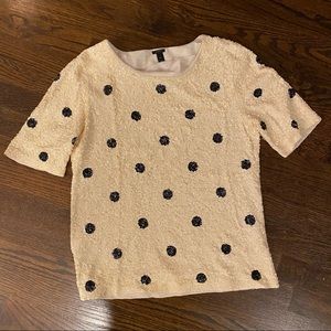 J. Crew Sequin Dot Top